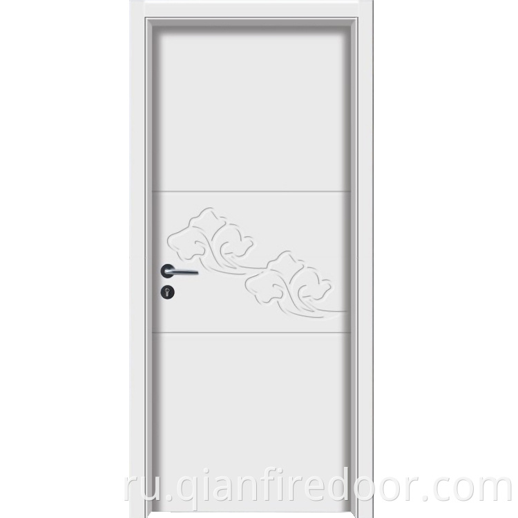 экономичная мдф композитная высококачественная внутренняя безопасность деревянные простые двери спальня противопожарная твердая дверь
